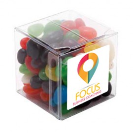 Big Clear Cube with Mixed Mini Jelly Beans