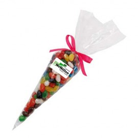 Confectionery Cones with Mixed Jelly Beans