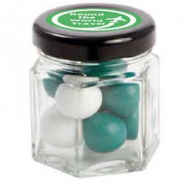 Small Hexagon Jar with Choc Mint Balls