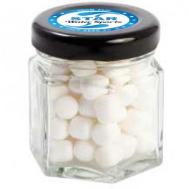 Small Hexagon Jar with Mini Mints