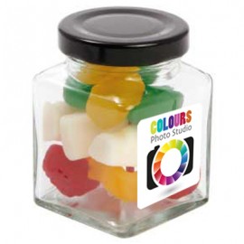 Small Square Jar with Mixed Lollies