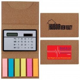 Compact Calculator / Noteflags in Cardboard Cover