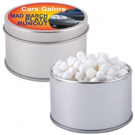 Peppermints in Silver 2 Piece Round Tin