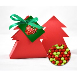 Xmas Tree with Chocolate Balls- Branded with Printed Swing Tag