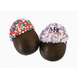 Hollow 3 D Chocolate Dipped Fortune Easter Egg with Sprinkles and with upto 5 custom message insert in cello bag