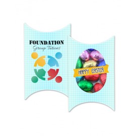 Custom Printed Window Easter Pillow box with your design and 5 Mini Easter Eggs