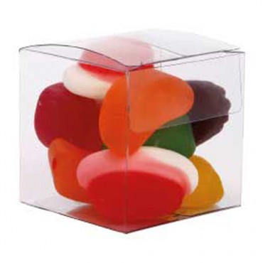 Small Clear Cube with Mixed Lollies