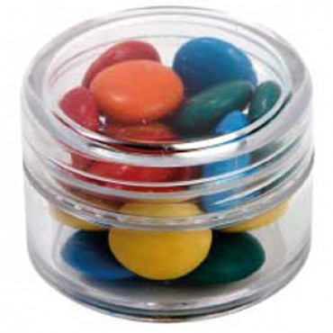 Mini Plastic Jar with Mixed Chocolate Gems