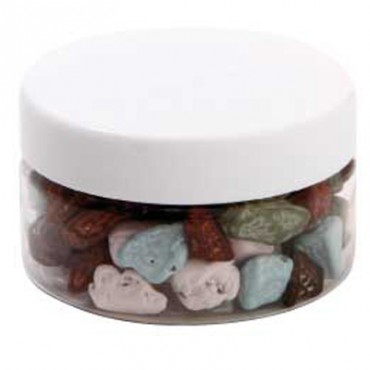 Small Plastic Jar with Chocolate Rocks