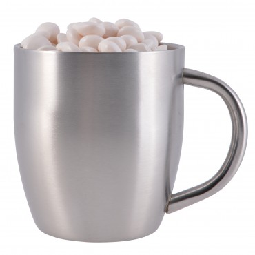 Minty Chews in Double Wall Stainless Steel Curved Mug