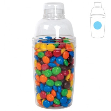M&M's in Acrylic Cocktail Shaker
