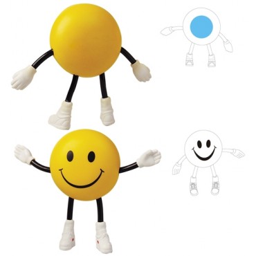 Smile Guy with Bendy Arms & Legs Stress Reliever