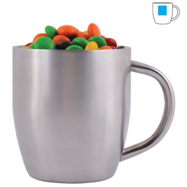 M&M's in Double Wall Stainless Steel Curved Mug