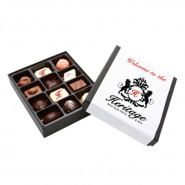 2 Premium Printed Belgian Chocolate truffles with 10 Assorted Belgian chocolates