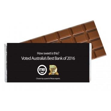 Large Chocolate Bar with Customised Wrapper (Standard & Belgian chocolate)