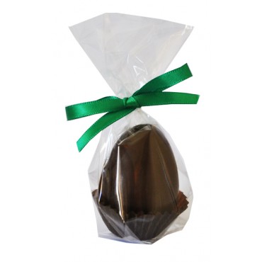 SOLD OUT-Hollow 3 D Fortune Easter Egg with upto 5 custom message insert in a stand up bag with Red twist tie ribbon 