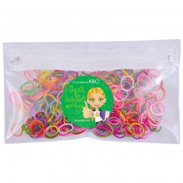 Logo Loom Bands in PVC Organiser / Pencil Case with Zipper