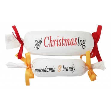 Traditional 500 gram Gluten Free Christmas Puddings wrapped in Custom Printed Cloth
