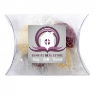 Clear Pillow Box with Acid Drops (Corporate Colours)