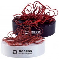 Red Heart Shaped Paperclips on Paperweight Magnetic Base