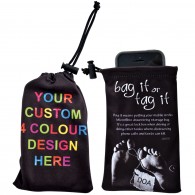 Custom Superior Hi Microfibre Pullstring Phone Pouch