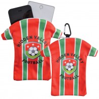 Custom Superior Hi Microfibre T-Shirt Phone Pouch with Carabiner