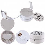 Hideaway 3 in 1 Retracting USB Cable Connector