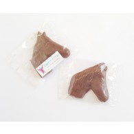 Chocolate Horse Face or Chocolate Horse Shoe with custom printed sticker or bulk