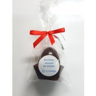 Hollow 3 D Fortune Easter Egg with upto 5 custom message insert in a stand up bag with Red twist tie ribbon 