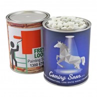 Large Paint Tin with Chocolate Gems (Corporate Colour)