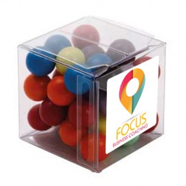 Big Clear Cube with Mixed Chocolate Balls