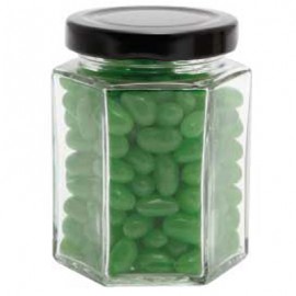Large Hexagon Jar with Mini Jelly Beans (Corporate Colour)