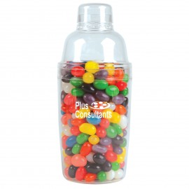 Assorted Colour Mini Jelly Beans in Acrylic Cocktail Shaker
