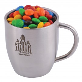 M&M's in Double Wall Stainless Steel Curved Mug