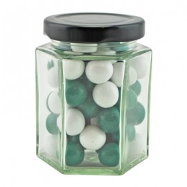Large Hexagon Jar with Choc Mint Balls