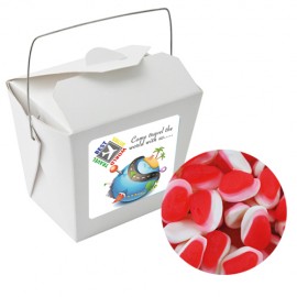 Paper Noodle Box with Strawberries & Cream