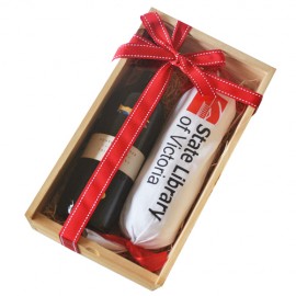 Wine & Customised Christmas Traditional Pudding Hamper Box