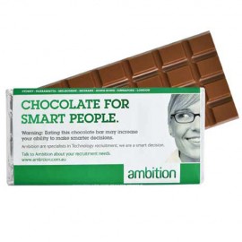 Large Chocolate Bar with Wrapper- Coverture Chocolate